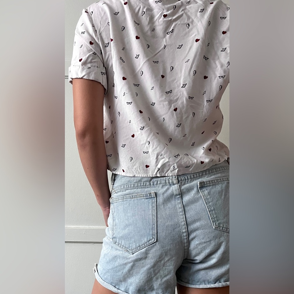 Discontinued Bershka High-low Sidetie Blouse